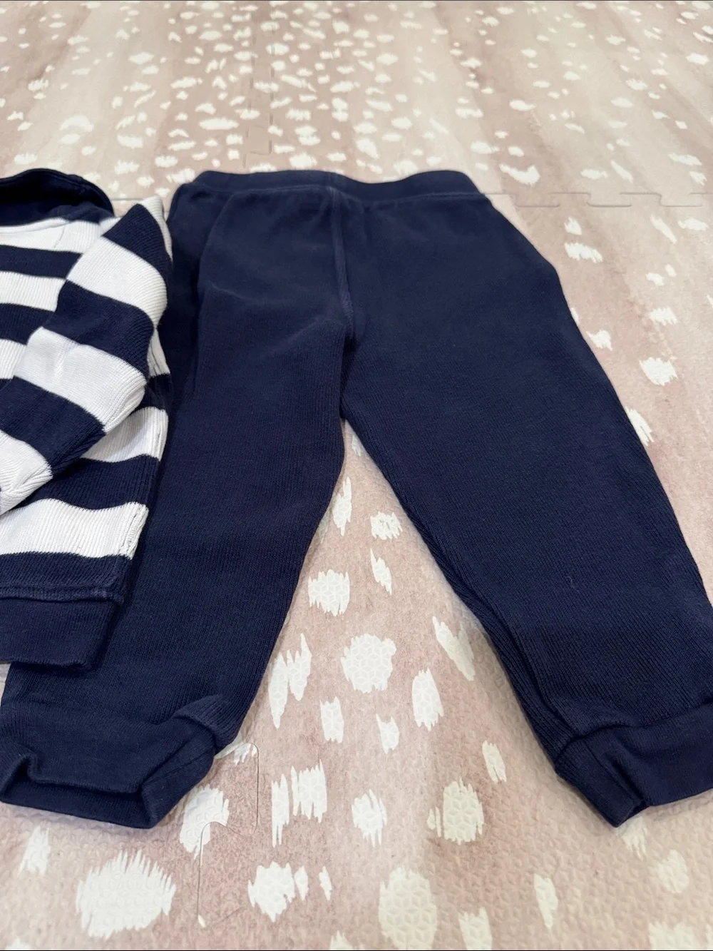 Ralph Lauren Boys 24M Striped Shawl Collar Sweater & Pants Set